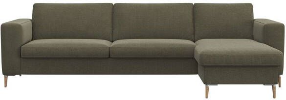 FLEXLUX Zithoek Fiore brede armleuningen koudschuim aluminium + eiken poten