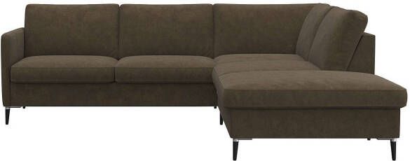 FLEXLUX Zithoek Fiore smalle armleuningen koudschuim poten aluminium + zwart