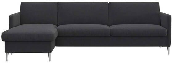 FLEXLUX Zithoek Fiore smalle armleuningen koudschuim aluminium poten