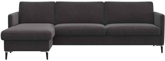 FLEXLUX Zithoek Fiore smalle armleuningen koudschuim poten aluminium + zwart