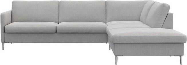 FLEXLUX Zithoek Fiore smalle armleuningen koudschuim aluminium poten