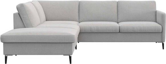 FLEXLUX Zithoek Fiore smalle armleuningen koudschuim poten aluminium + zwart