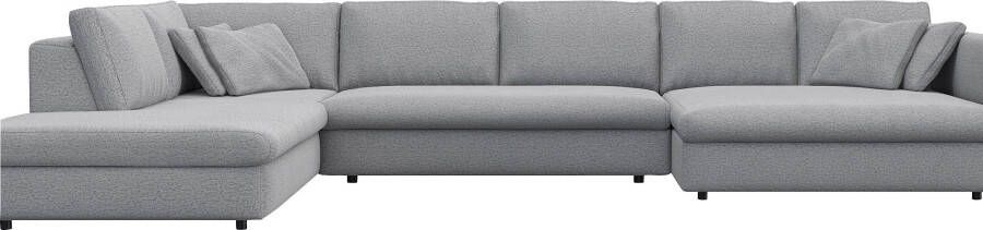 FLEXLUX Zithoek Lovane U-vorm comfortabel en comfortabel Zacht en zeer comfortabel grote zitdiepte op koudschuim inclusief sierkussen - Foto 7