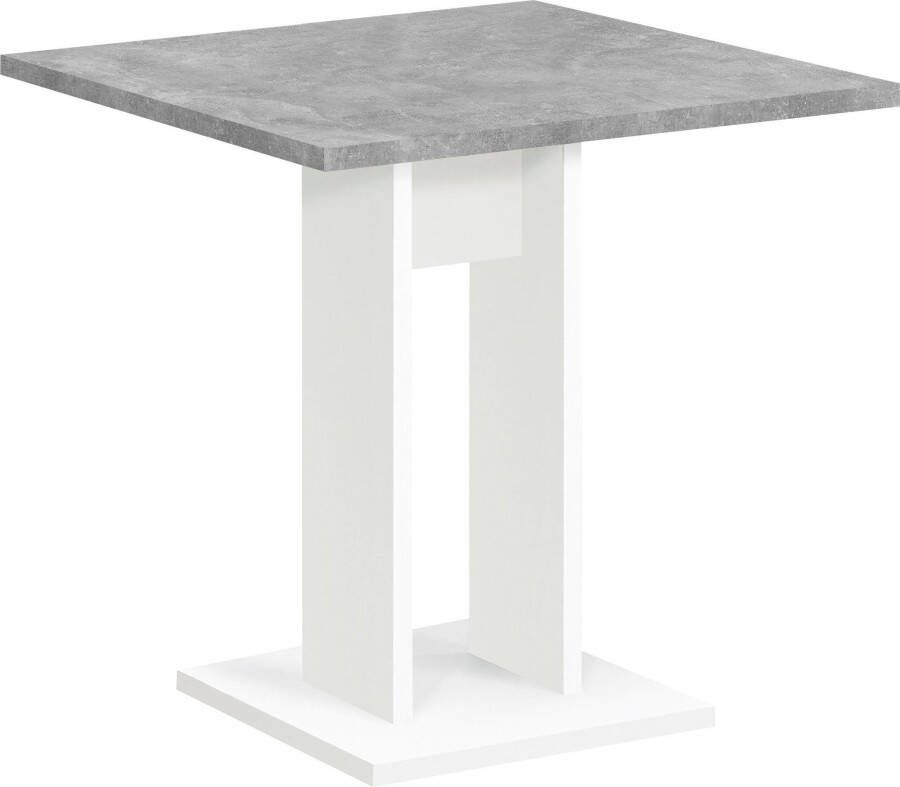 FMD-Möbel FMD Eettafel 70 cm betongrijs en wit - Foto 5