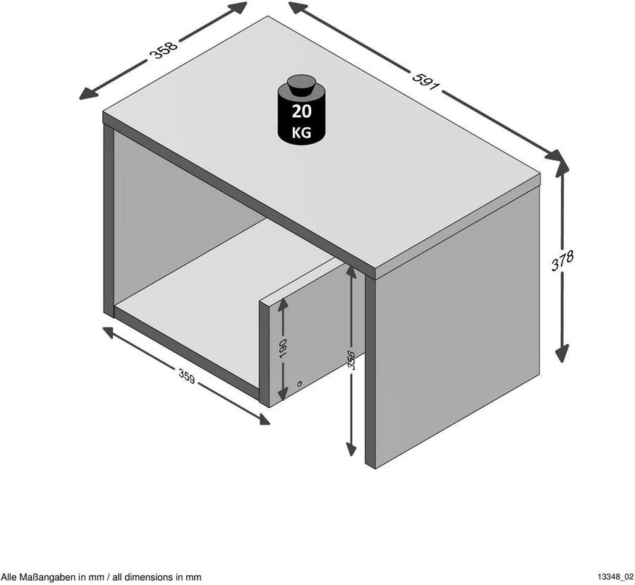 FMD -Möbel Salontafel 2-in-1 59x36x38 cm Eikenkleurig - Foto 4