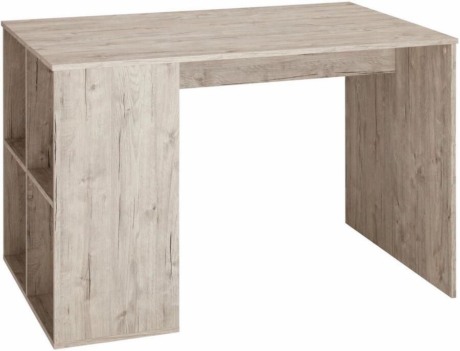 FMD Bureau met zijschappen 117x73x75 cm zandeikenkleurig - Foto 4