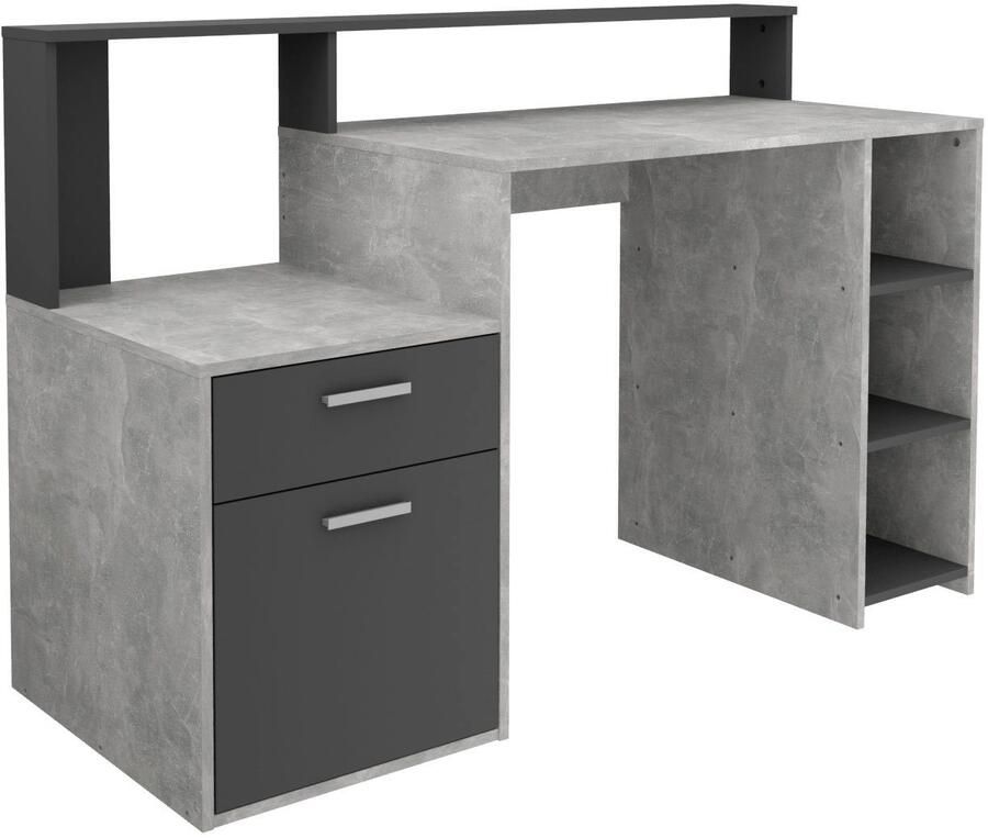 FMD Bureau met kast Bolton met 3 open vakken