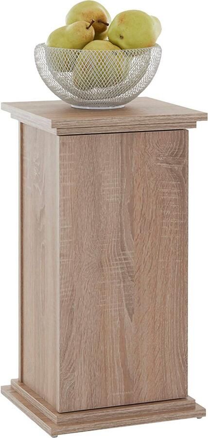 FMD Bijzettafel met deur 57 4 cm eikenkleurig - Foto 4