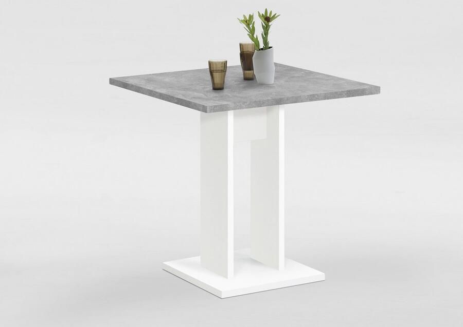 LuxeLivin' Eettafel 70 cm betongrijs en wit - Foto 6