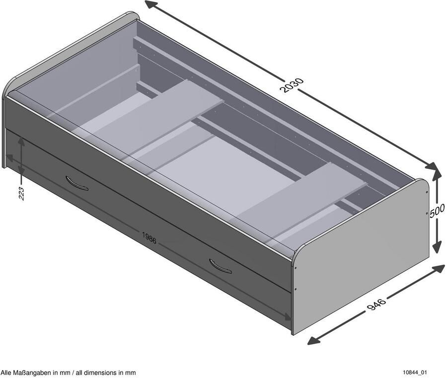FMD Kajuitbed Pedro 90x200 Bruin