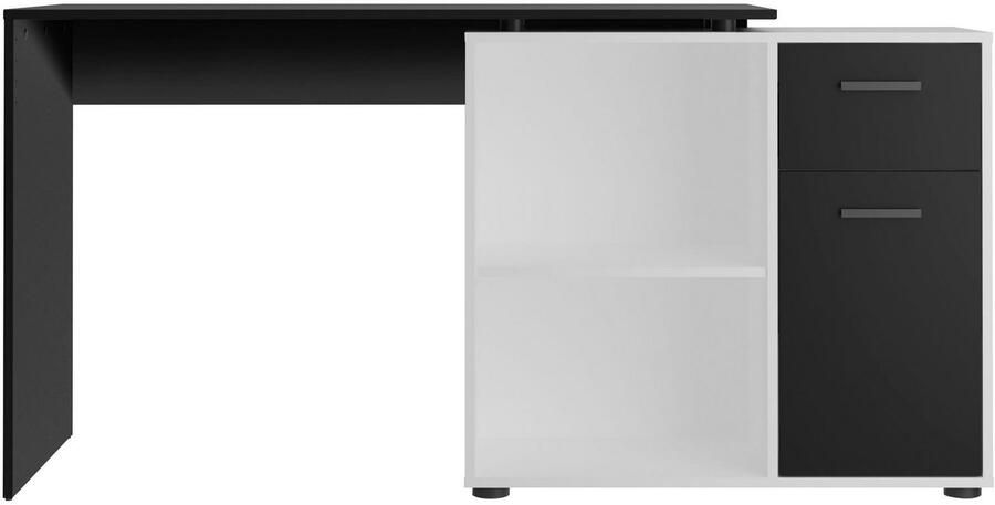 FMD Hoekbureau AUGSBURG Bureau sideboard met opbergruimte aan beide zijden te monteren 117 148 cm - Foto 6