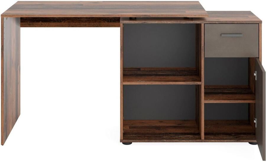 FMD Hoekbureau AUGSBURG Bureau sideboard met opbergruimte aan beide zijden te monteren 117 148 cm - Foto 7