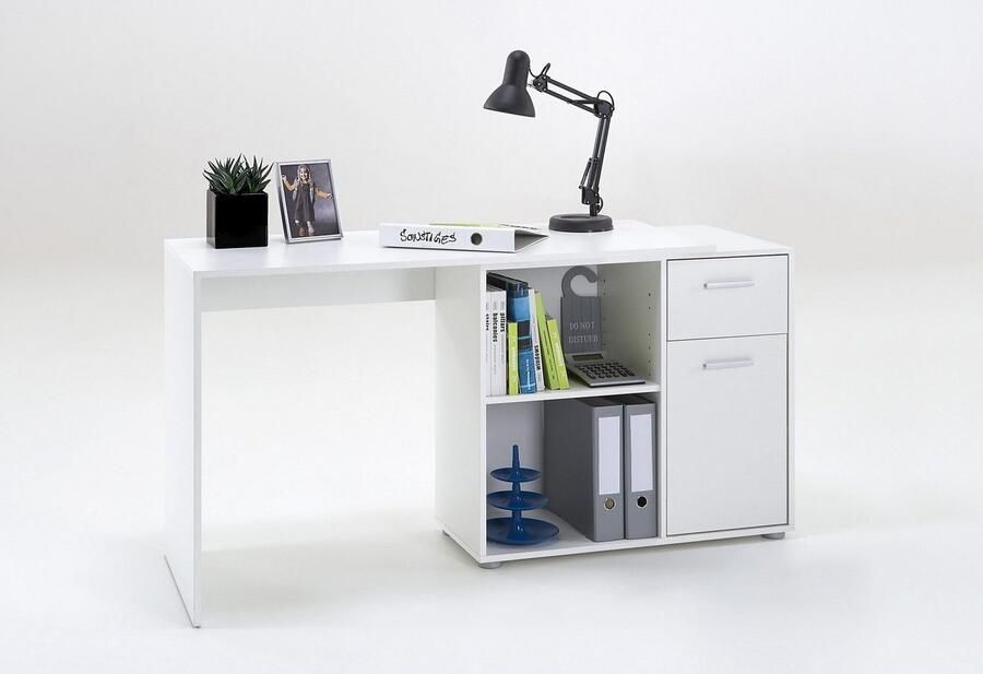FMD Hoekbureau AUGSBURG Bureau sideboard met opbergruimte aan beide zijden te monteren 117 148 cm - Foto 5