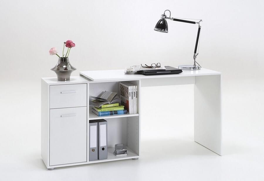 FMD Hoekbureau AUGSBURG Bureau sideboard met opbergruimte aan beide zijden te monteren 117 148 cm - Foto 6