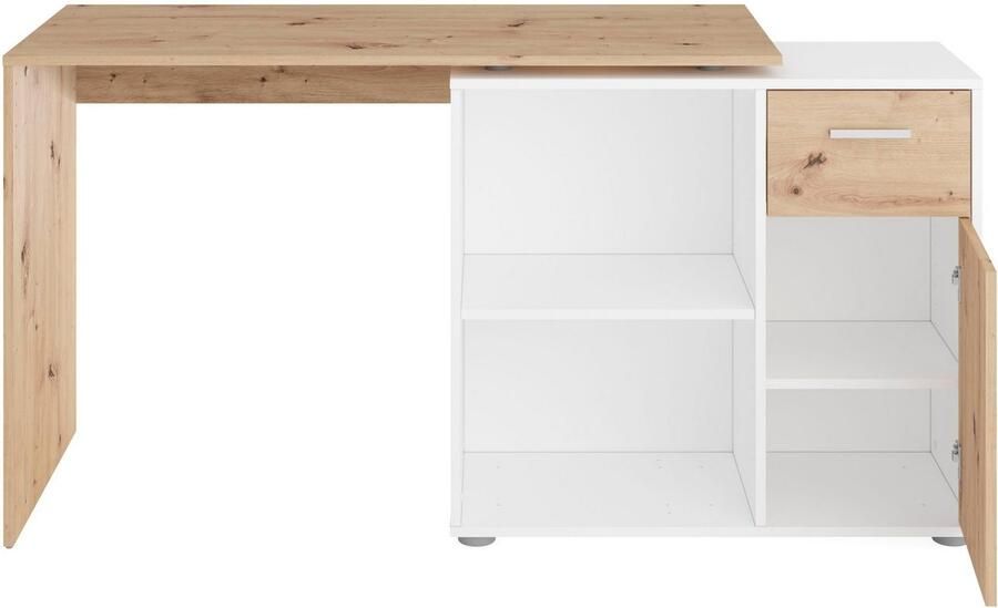 FMD Hoekbureau AUGSBURG Bureau sideboard met opbergruimte aan beide zijden te monteren 117 148 cm - Foto 7