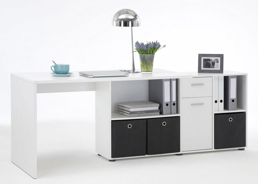 FMD Hoekbureau Lexo variabel monteerbaar breedte 136 205 cm made in germany - Foto 2