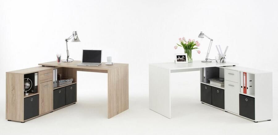 FMD Hoekbureau Lexo variabel monteerbaar breedte 136 205 cm made in germany - Foto 5