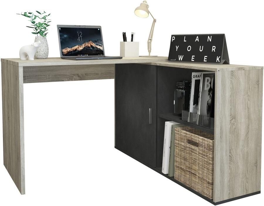 FMD Bureau d'Angle Modulable avec Étagères de Rangement Valley - Foto 2