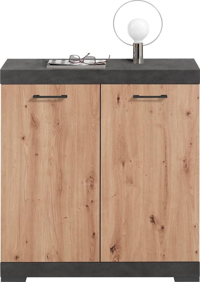 LuxeLivin' FMD-Kast-met-2-deuren-80x34 9x89 9-cm-grijs-en-artisan-eikenkleurig - Foto 5