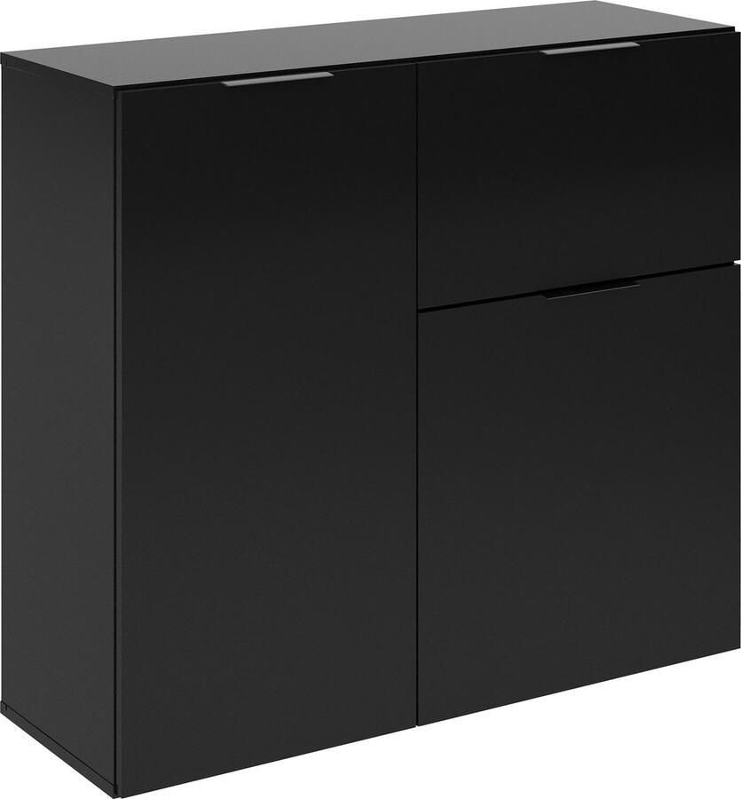 FMD Kast met lade en deuren 89 1x31 7x81 3 cm zwart - Foto 4