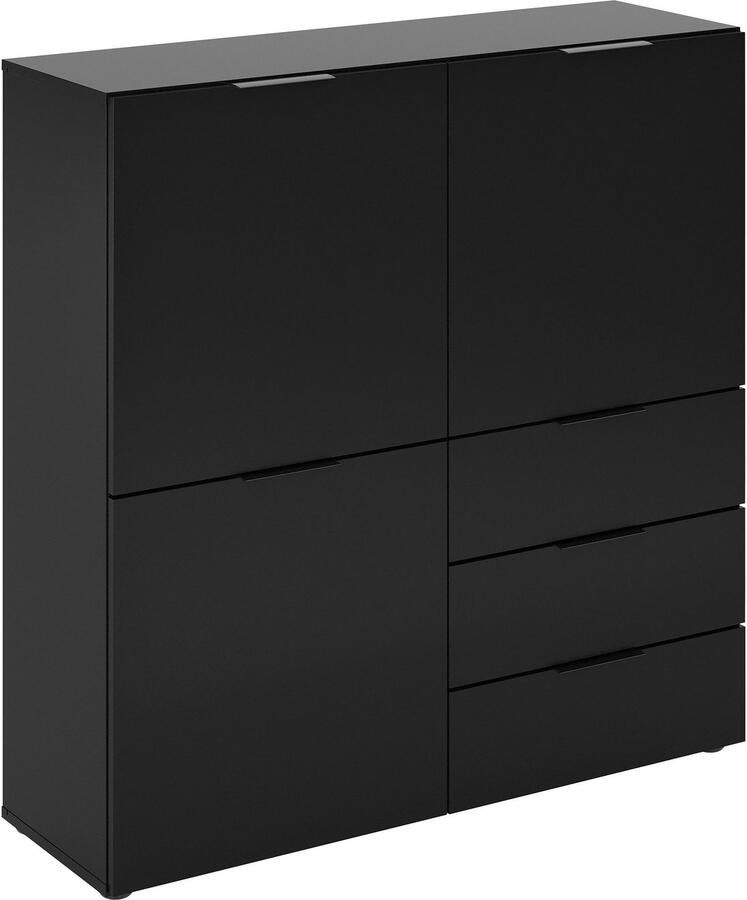 FMD Buffet 3 Portes 3 Tiroirs Noir L99 cm Dark - Foto 3