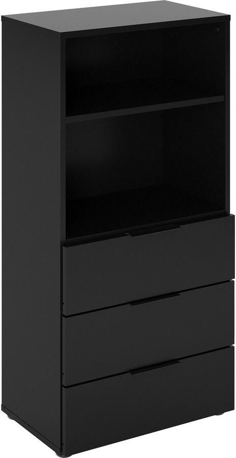 LuxeLivin' Dressoir met 3 lades en open schappen zwart - Foto 5