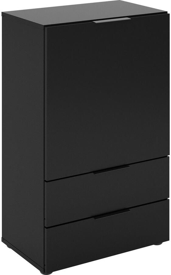 CaliCosy Commode 2 Tiroirs et 1 Porte avec Étagère L49.7cm Dark - Foto 4