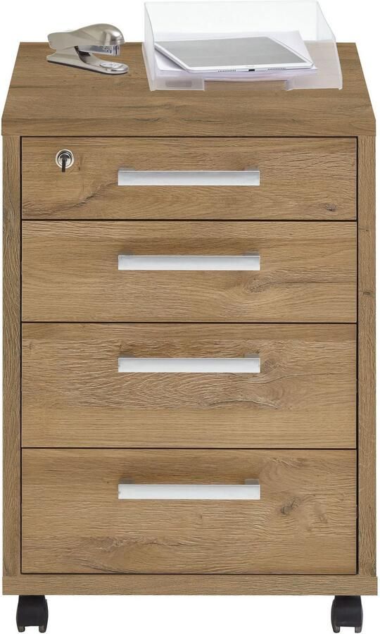 FMD -Ladekast-verrijdbaar-48x49 5x65 5-cm-eikenkleurig - Foto 4