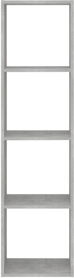 FMD Staande kast met 4 vakken betongrijs - Foto 4