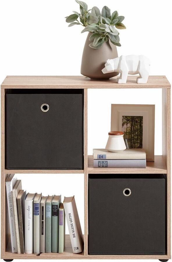 LuxeLivin' FMD-Staande-kast-met-4-vakken-eikenkleurig - Foto 2