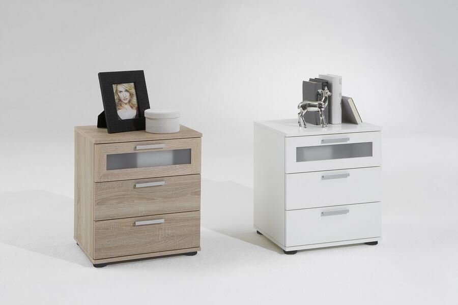 FMD Prolenta Premium Nachtkastje met 3 lades eikenkleurig - Foto 8