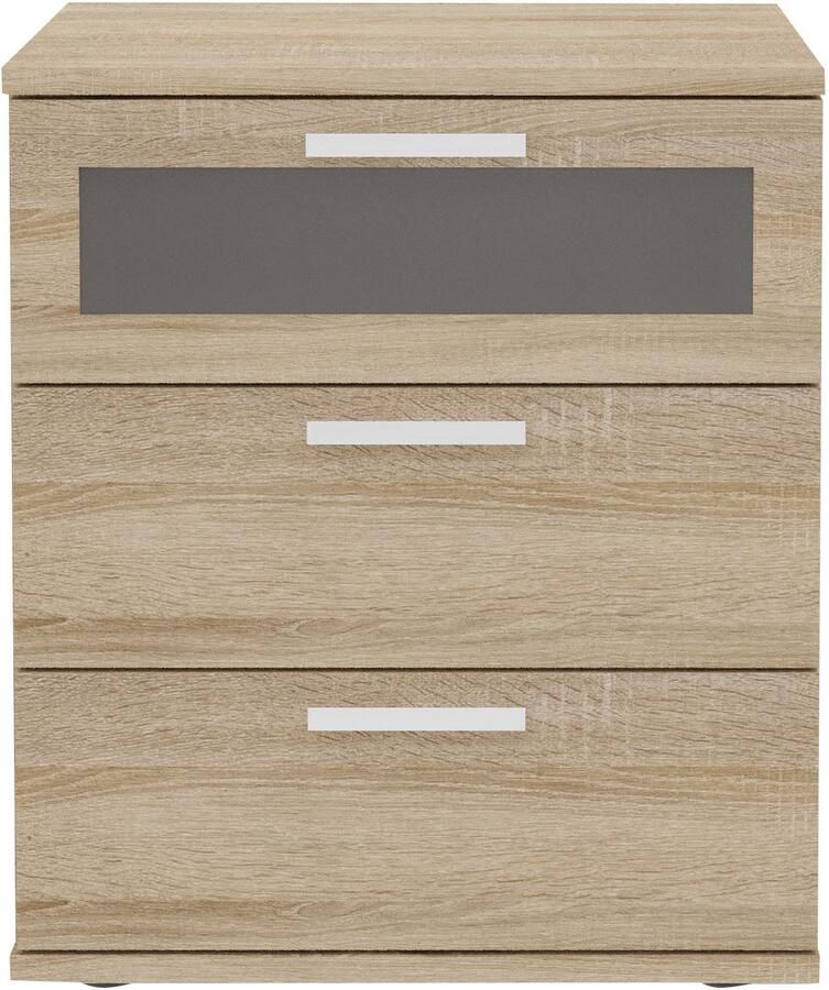 FMD Prolenta Premium Nachtkastje met 3 lades eikenkleurig - Foto 7