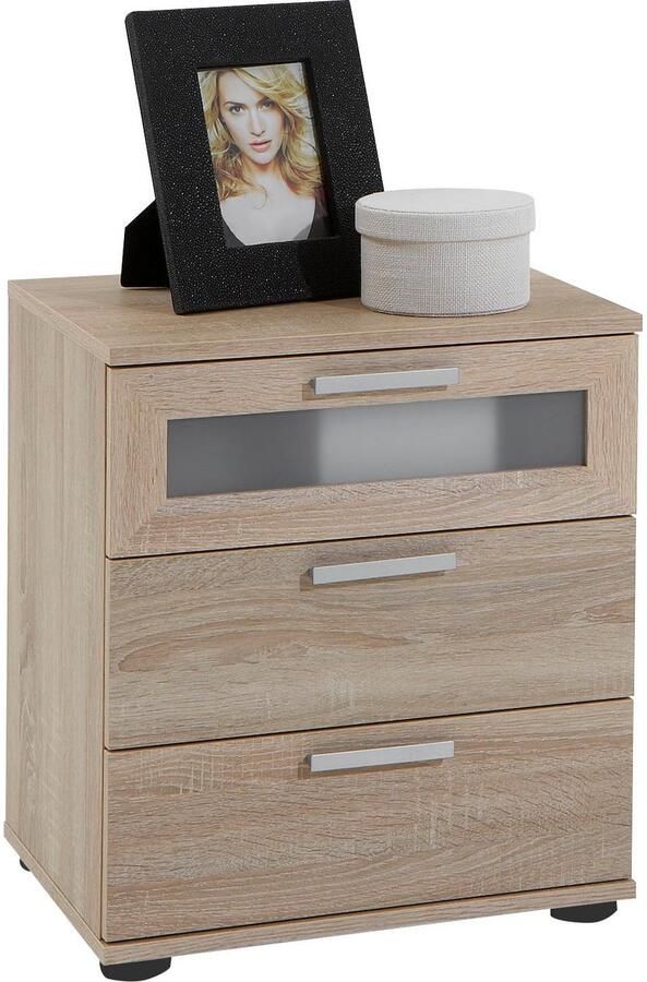 FMD Prolenta Premium Nachtkastje met 3 lades eikenkleurig - Foto 9