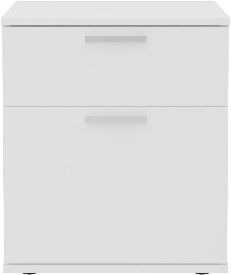 FMD Nachtkastje met 2 lades wit en eikenkleurig - Foto 6