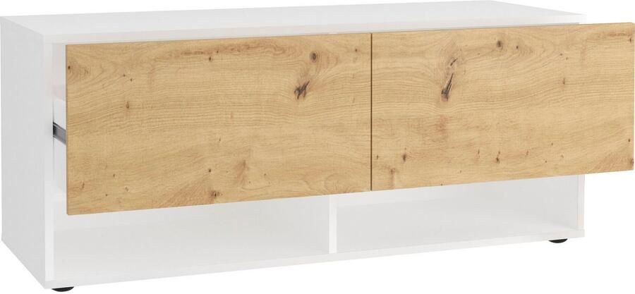 FMD -Opbergbankje-met-2-lades-108 9x41 7x46 1-cm-wit-en-artisan-eiken - Foto 7