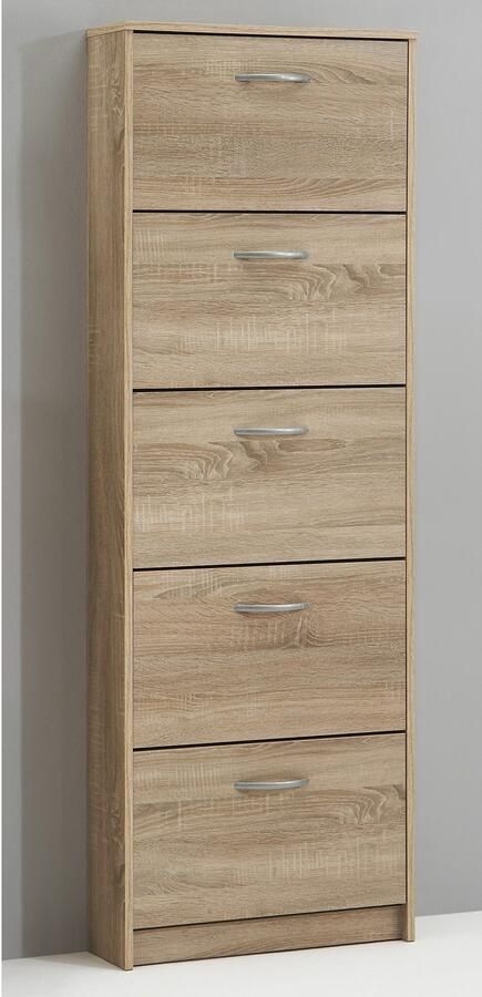 FMD Schoenenkast Step 5 Schoenenkast met 5 schoenenkleppen hoogte 168 5 cm diepte 17 cm - Foto 2