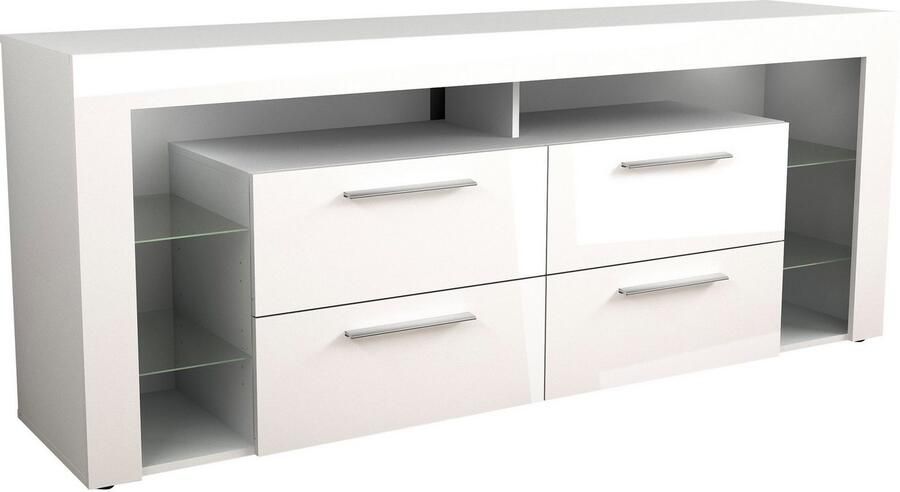 FMD Tv-meubel Vidi 180 cm hoogglans wit - Foto 5