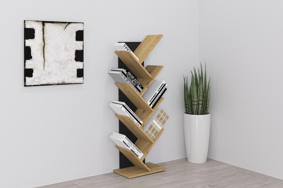 FMD Wandplank Büchen 1 Plank boekenstandaard opbergmogelijkheid 125 cm hoog - Foto 5