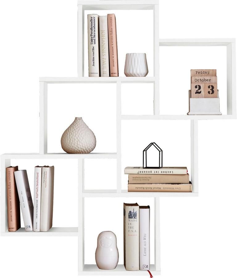 FMD Calicosy Wandplank met 8 Compartimenten LAURIO Wit - Foto 3