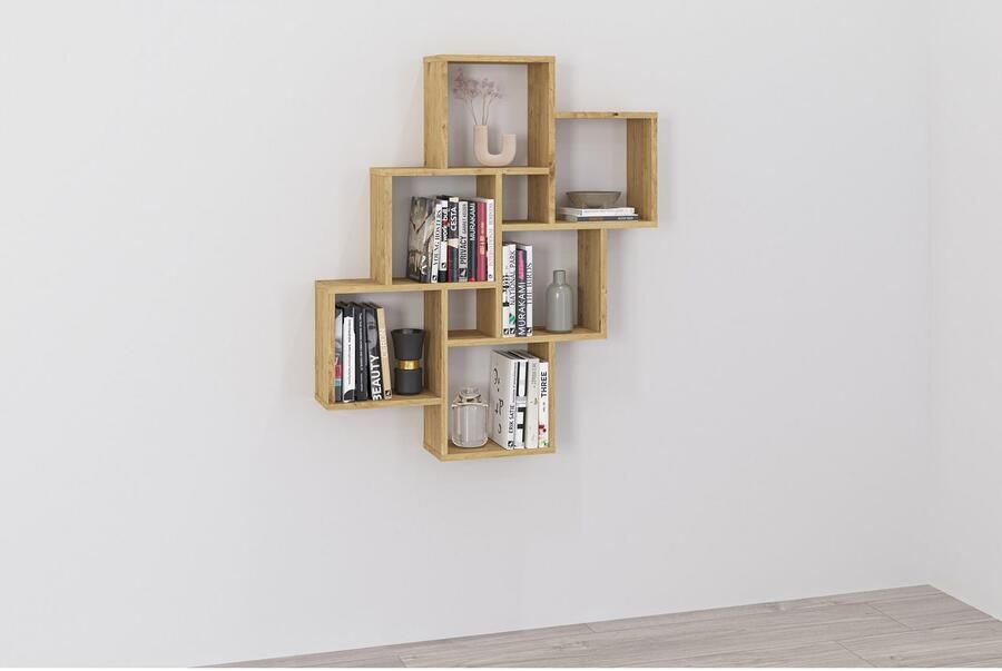 LuxeLivin' FMD Wandschap met 8 vakken artisan eikenkleurig - Foto 5