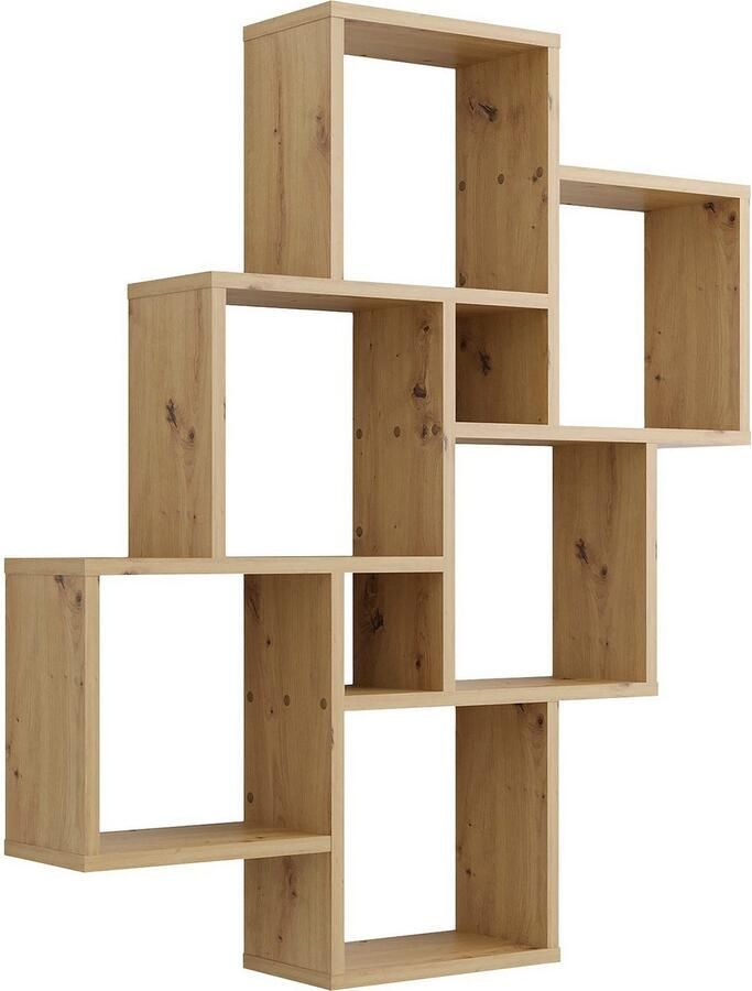 LuxeLivin' FMD Wandschap met 8 vakken artisan eikenkleurig - Foto 3