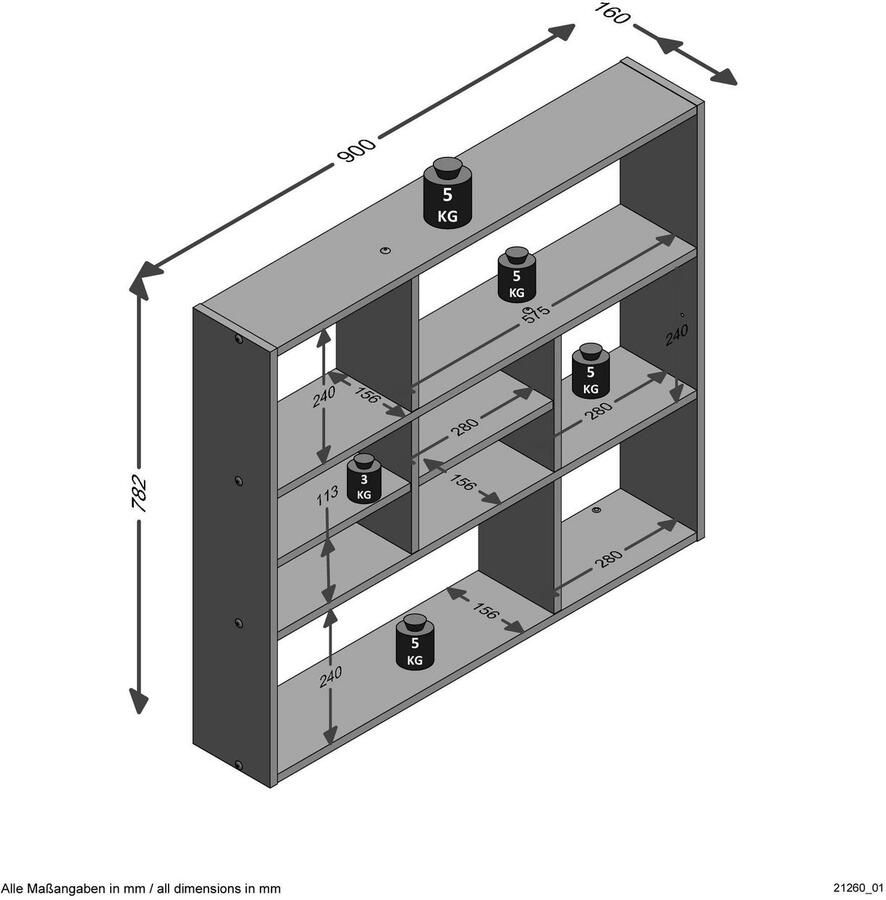 Home24 Open wandkast Leila Fredriks