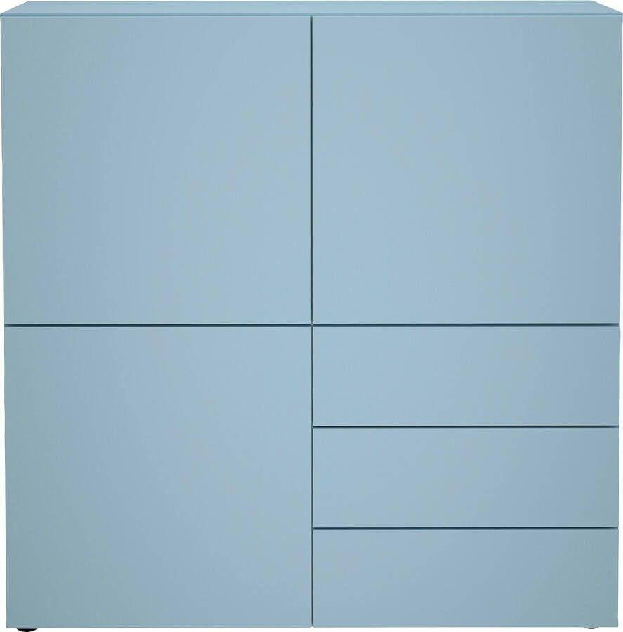 FMD Kast met 3 lades en 3 deuren 99x31 5x101 2 cm blauw - Foto 4