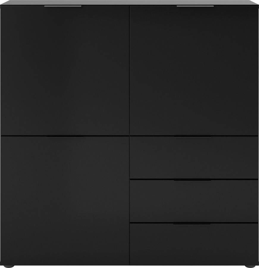 FMD Buffet 3 Portes 3 Tiroirs Noir L99 cm Dark - Foto 3