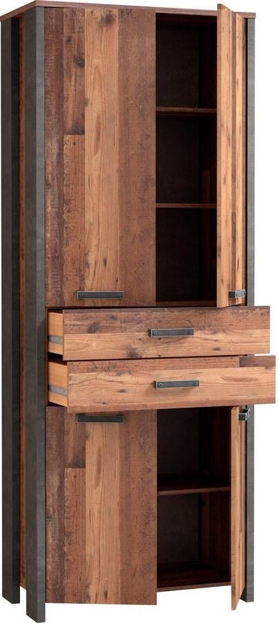 FORTE Archiefkast Clif Multifunctionele kast in industriële stijl breedte 86 cm x hoogte 220 cm - Foto 5