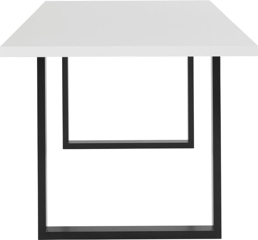 FORTE Eettafel Breedte 160 cm beugelonderstel in industriële look