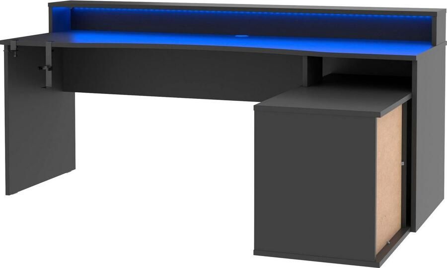 FORTE Gamingtafel Tezaur Hoekbureau met RGB-verlichting tower kan links of rechts worden gemonteerd - Foto 9