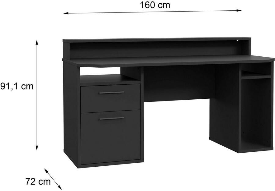 FORTE Gamingtafel Tezaur optioneel met rgb-verlichting - Foto 7