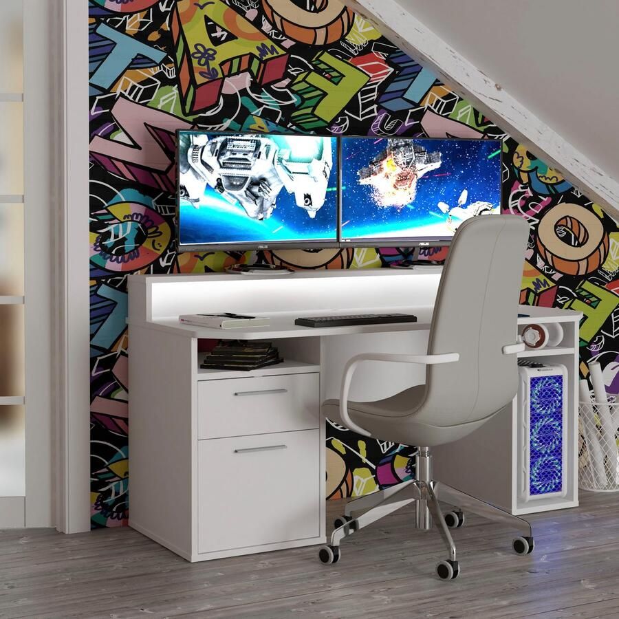 FORTE Gamingtafel Tezaur optioneel met rgb-verlichting
