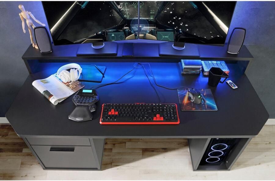 FORTE Gamingtafel Tezaur optioneel met rgb-verlichting - Foto 12